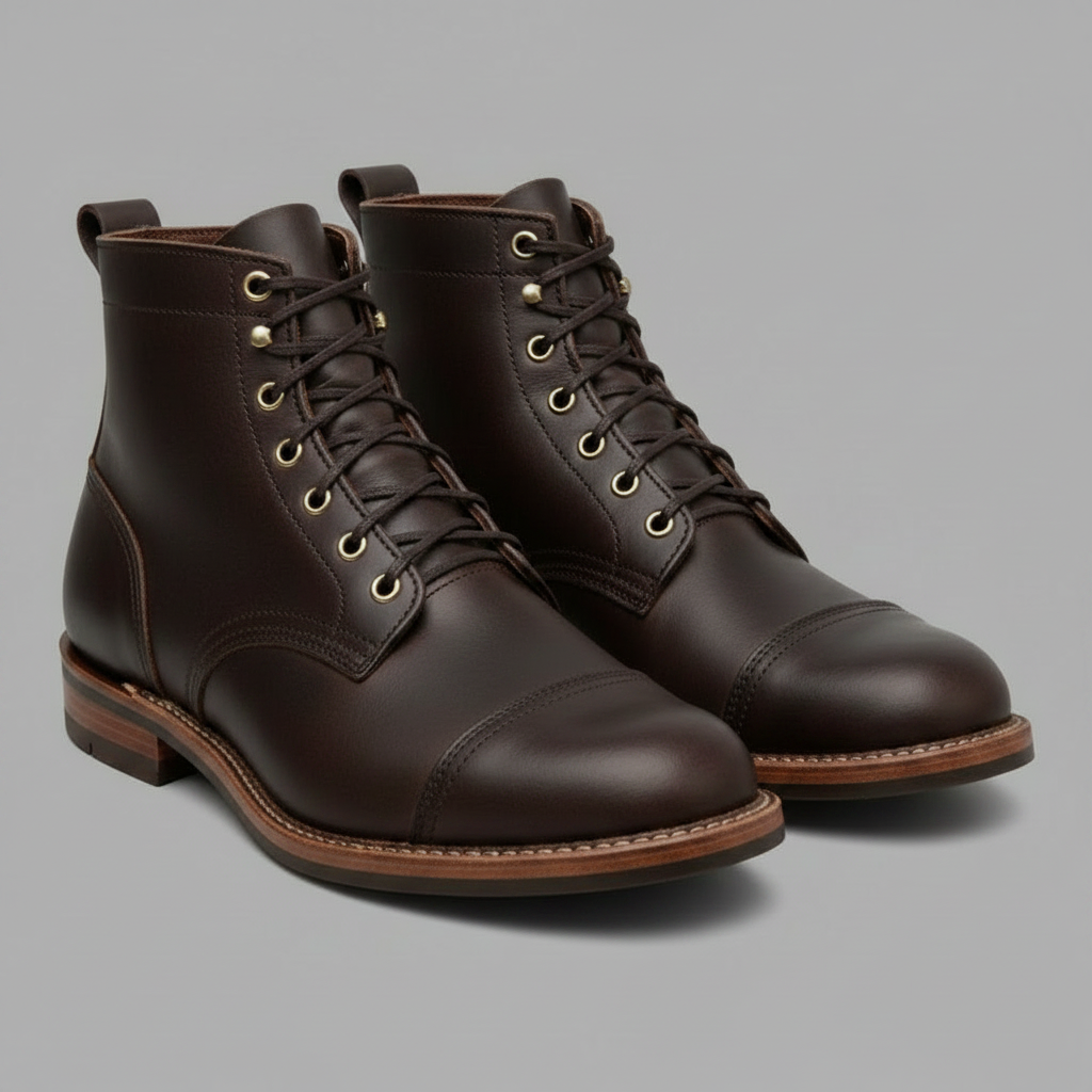 Durable Lace-Up Ankle Work Boots for Men | Comfort Fit