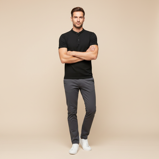 Men's Elegant Polo Shirt | Classic Casual Golf Shirt