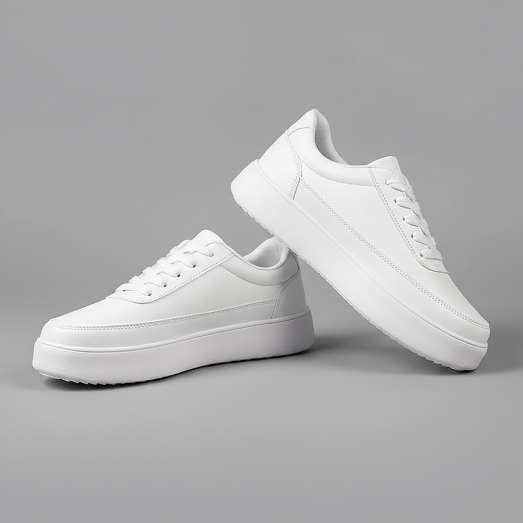 Men's White Platform Sneakers | Casual Trainers for Everyday Wear