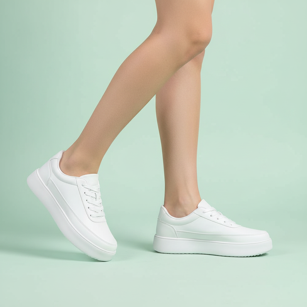 Men's White Platform Sneakers | Casual Trainers for Everyday Wear