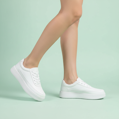 Men's White Platform Sneakers | Casual Trainers for Everyday Wear