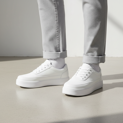 Men's White Platform Sneakers | Casual Trainers for Everyday Wear