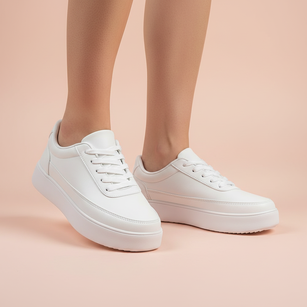 Men's White Platform Sneakers | Casual Trainers for Everyday Wear