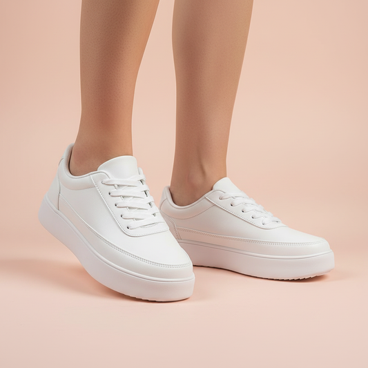 Men's White Platform Sneakers | Casual Trainers for Everyday Wear