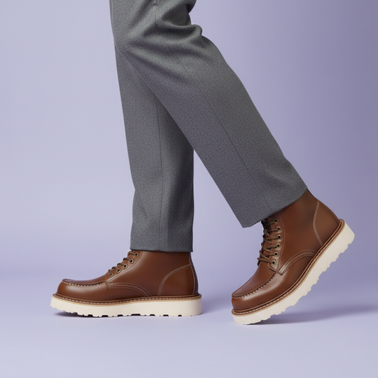 Black Lace-Up Ankle Boots | Durable Leather Footwear