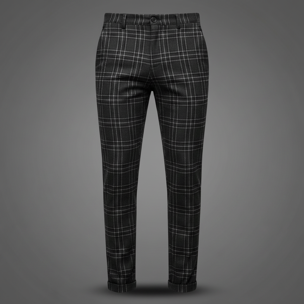 Sasha Checked Chinos | Men's Trousers for Casual Style