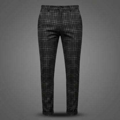Sasha Checked Chinos | Men's Trousers for Casual Style
