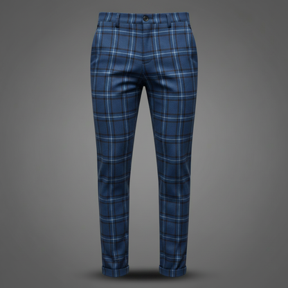 Sasha Checked Chinos | Men's Trousers for Casual Style