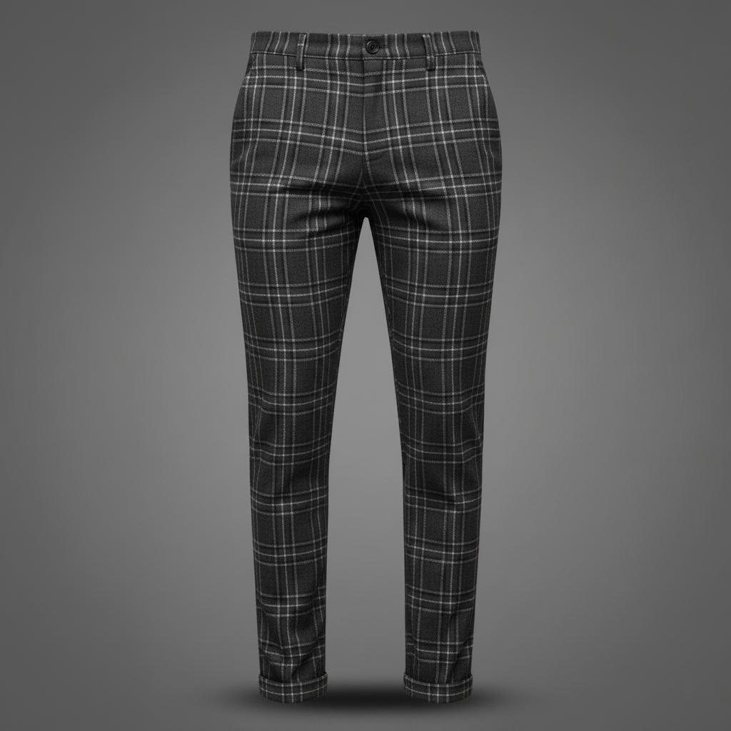 Sasha Checked Chinos | Men's Trousers for Casual Style