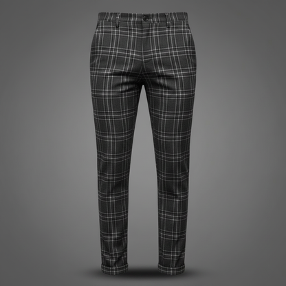 Sasha Checked Chinos | Men's Trousers for Casual Style